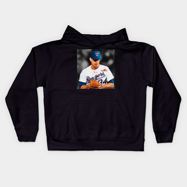 Nolan Ryan Bloody Lip Kids Hoodie by DCremoneDesigns